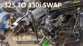 E46 325 WAGON to 330i Engine Swap in 1 day