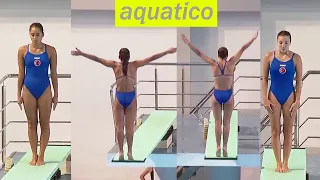 Divers Simay Arslankan, Ece Sevval Erzincan (Turkey) at LEN 2022 - 3m Synhro | Beautiful diving