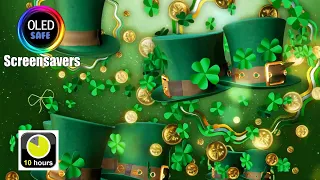 St Patricks Day Screensaver - Hats- 10 Hours - Full HD - OLED Safe - No Burn-in
