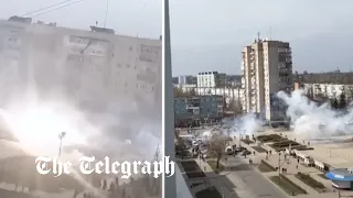 Ukraine war: People appear to flee as loud blasts heard near Zaporizhzhia nuclear plant