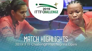 Cyntia Nzangani vs Diya Parag Chitale | 2019 ITTF Nigeria Open Highlights (Group)