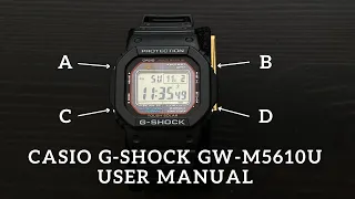 Casio G-Shock GW-M5610U User Manual | How To Set The Time