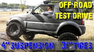 Suzuki Jimny, 4" suspension, 31" tires, Off Road test drive