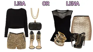 LISA OR LENA 💕 YOUR CHOICE 💗 LUXURY GOLDEN FASHION LIFESTYLE ✨ OUTFITS SHOES & ACCESSORIES 😍 RICH