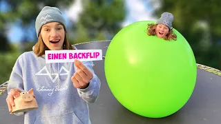 TRAMPOLIN vs RIESEN BALLON Challenge!