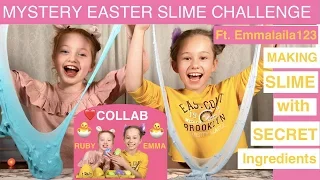 MYSTERY EASTER SLIME CHALLENGE | Emmalaila123 V's Ruby Rose UK | Making Slime w/ Secret Ingredients