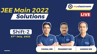 JEE Main 2022 Solutions 27th July Shift-2  #jeesolutions  #jeemain2022