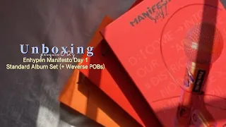 Unboxing Enhypen Manifesto Day 1 Standard Album set (+ Weverse POB's)