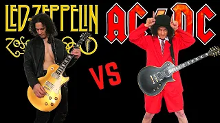 AC/DC VS LED ZEPPELIN | ANGUS YOUNG vs JIMMY PAGE (Guitar Riffs Battle) cover feat ac/dc song 2020