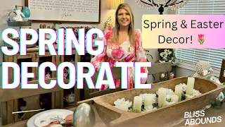 NEW Spring & Easter Decorate with Me 2024!💐🐰 Home Decor  Collab with @yourhomeyourhappyplace5000