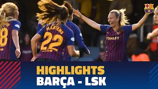 FC BARCELONA 3-0 KVINNER | Match highlights (UWCL)