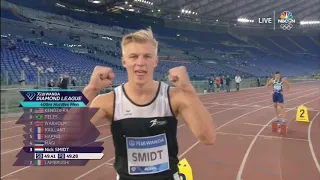 400m Hurdles Men  - Rome Diamond League 2020