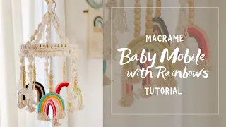 Macramé Baby Mobile | Boho Nursery Decor | Crib Toys | DIY | Tutorial