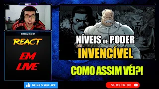 [REACT] TOP 10 NÍVEIS de PODER | INVENCÍVEL @SociedadeZ