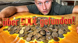 WIE VIEL KLEINGELD habe ich INSGESAMT mit dem METALLDETEKTOR GEFUNDEN?! (Zählen, Einzahlen, Spenden)