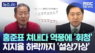 홍준표 쳐내다 역풍에 '휘청'  지지율 하락까지 '설상가상' [뉴스.zip/MBC뉴스]