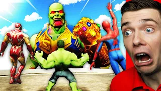 THE AVENGERS vs ZOMBIE THANOS In GTA 5 (Scary)