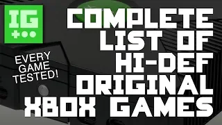 Complete List of HD Original Xbox Games - IMPLANTgames