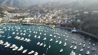 4K Drone Footage of Avalon Bay - Catalina Island, California