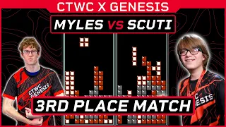 CAN BLUE SCUTI BEAT HIS RIVAL MYLES!?!? |   CTWC X GENESIS Tetris 3rd Place Match