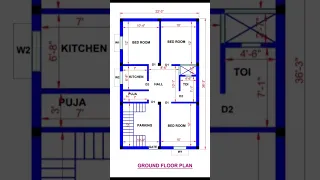 22x36 house plan #bestbuildingplan #homedesign