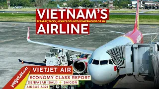VIETJET AIR A321 Economy Class【4K Trip Report DPS-SGN】Vietnam's Powerhouse to Saigon