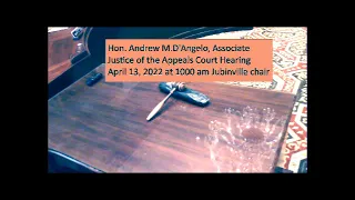 Hon  Andrew M D'Angelo, Associate Justice of the Appeals Court Hearing April 13, 2022 at 1000 am Jub