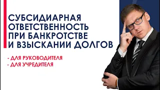 Субсидиарная ответственность (учредителя и руководителя) при банкротстве и взыскании долгов.