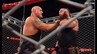 Braun Strowman vs Big Show Steel Cage WWE RAW 4 September 2017   Full Match HD