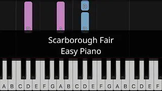 Scarborough Fair - Easy piano tutorial