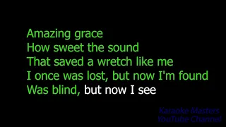 Karaoke - Amazing Grace - 4K Quality - Sing A Long - Alan Jackson Style - With Lyrics