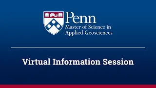 Master of Science in Applied Geosciences Virtual Information Session - February 2022