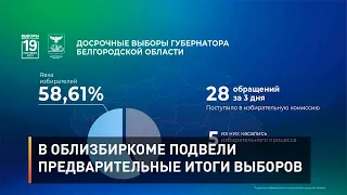 В облизбиркоме подвели предварительные итоги выборов