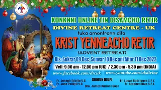 (LIVE) Konknni Krist Yenneacho Retir (Konkani Advent Retreat) 9 December 2022 Divine UK