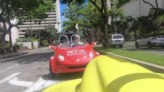 Hawaii style moped coupe, Waikiki, Oahu