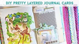 HOW TO MAKE LAYERED JOURNAL CARDS | Vintage Junk Journal