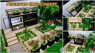 Diy Miniature || Miniature Cafe Concept from Stick ice cream|| Cafe Suasana Alam