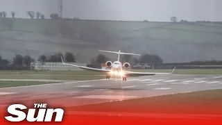 LIVE: Storm Eunice batters Britain as airplanes struggle to land at Heathrow