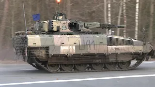 Schützenpanzer Puma mit Urban Camouflage Tarnung !Panzerkolonnen rollen durch die Heide !TANKKONVOIS