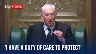 Sir Lindsay Hoyle apologises again and says he was 'putting MPs' safety first'