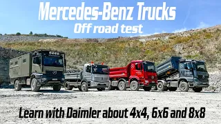 Ultimate Off-road Test with Mercedes-Benz Arocs 4x4 6x6 and 8x8 ►| Learn with Pro Daimler coach