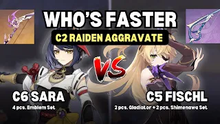 Fischl vs. Kujou Sara - Who's the BEST for C2 Raiden Aggravate | Genshin Impact