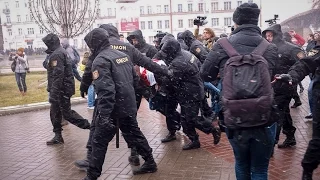 День Воли 2017. Задержания в Минске, ОМОН со щитами, ситуация у РУВД