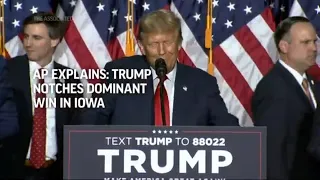 Trump notches a commanding win in Iowa caucuses; DeSantis edges Haley for 2nd place