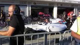 Williams full pitstop practice during Thursday, 2014 Hungarian GP