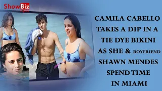 Camila Cabello Takes a Dip in a Tie Dye Bikini as She & Boyfriend Shawn Mendes Spend Time in Miami