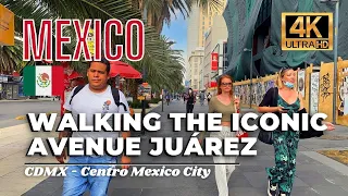 🇲🇽 Mexico City Walking Tour - Avenida Juárez & Centro Historico [4K Ultra HDR/60fps]