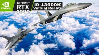 Awesome Virtual Reality Dogfight Training || 1 F16C vs 4 J11A || DCS World 2.8 VR *Multithreading