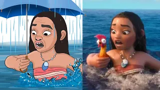 Moana Funny Drawing meme | Ocean Adventure moana 😂