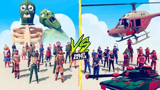 MODERN POLICE & MILITARY TEAM vs ZOMBIE TEAM - Totally Accurate Battle Simulator TABS